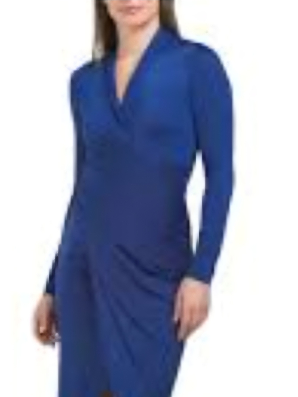 RACHEL Rachel Roy Royal Blue Long-Sleeve Wrap-Style Dress